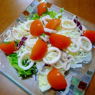 ❤　ヤリイカと野菜のサラダ　❤